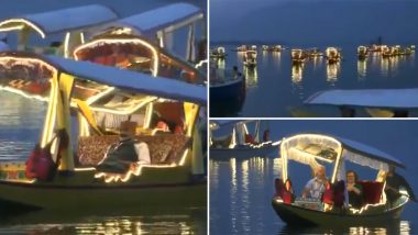 G20 Delegates Enjoy Shikara Ride at Srinagar's Dal Lake, Video Surfaces Online