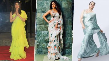 Ruffled Saree Style Guide: From Shilpa Shetty to Kangana Ranaut, See How Celebrities Style the Unique Six-Yard Drape