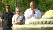Rajiv Gandhi Death Anniversary 2023: Sonia Gandhi, Mallikarjun Kharge Pay Homage to Former PM on His 32nd Death Anniversary (Watch Video)