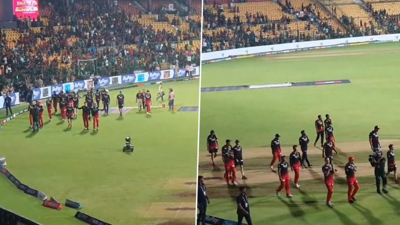 RCB Players Do Lap of Honour at M Chinnaswamy Stadium, Acknowledge Fans for Their Support Despite Getting Knocked Out of IPL 2023; Video Goes Viral