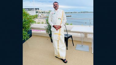 Cannes 2023: Indian Union Minister L Murugan Wears 'Veshti' and Shirt With Tricolour on Red Carpet (View Pic)