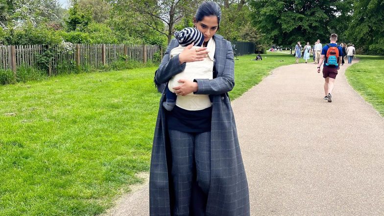 Sonam Kapoor Takes on Mommy Duty as Anand Ahuja Shares Adorable Post of Their Park Stroll (View Pic)