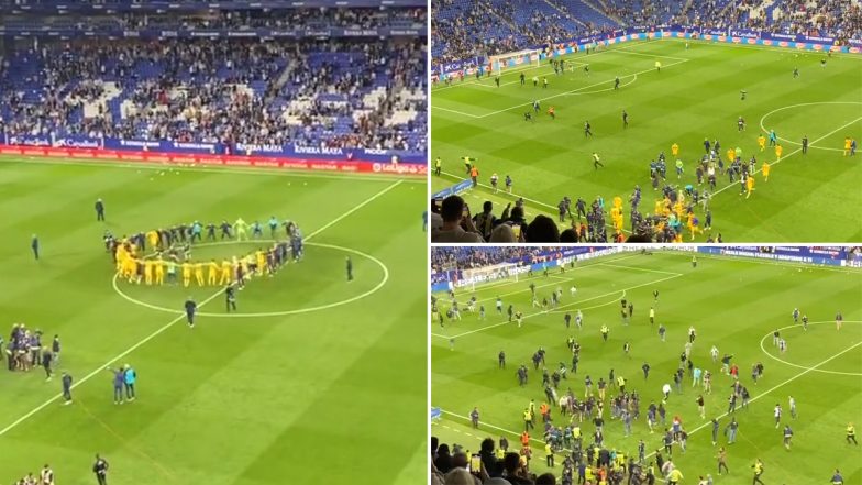 Espanyol Fans Storm Into Pitch, Chase Barcelona Players Amid La Liga Title Celebrations (Watch Video)