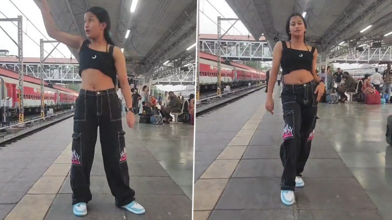 Dance Video: Woman Grooves To 'Leke Pehla Pehla Pyar' Song at Railway Platform in Mumbai, Clip Goes Viral