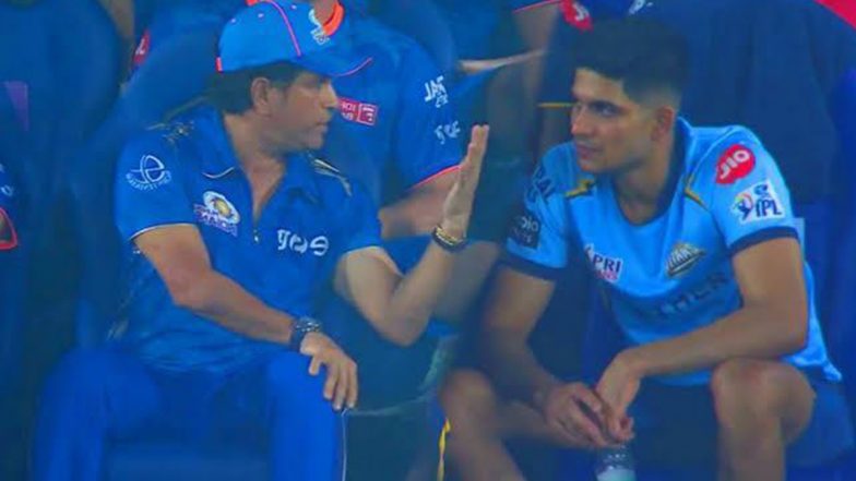 ‘Best Picture on Internet Today’ Twitterati React As Pic of Sachin Tendulkar and Shubman Gill’s Intense Chat Goes Viral After Latter's Match-Winning Century in GT vs MI IPL 2023 Qualifier 2