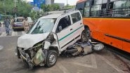 Delhi Road Accident: DTC Bus Driver Loses Control, Hits Five Vehicles in New Friends Colony; One Dead, Five Injured (See Pics)