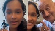 Anupam Kher Takes Out Late Friend Satish Kaushik's Daughter Vanshika for a Lunch Date (Watch Video)