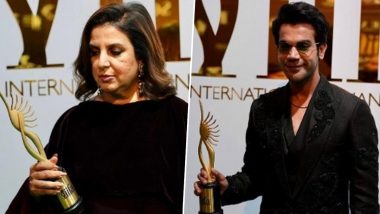 IIFA 2023: Hosts Rajkummar Rao, Farah Khan Arrive in Style on Green Carpet