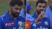 &lsquo;This Man is on Just Another Level of Forgetting&rsquo; Rohit Sharma Forgets to Open Bottle Cap Before Drinking Water, Fans React to Viral Video