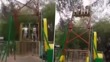 Amusement Park Ride Accident Video: Two Kids Get Trapped as Ride Malfunctions and Starts Running at Higher Speed; Scary Footages Surfaces