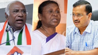 Remarks Citing Caste of President Droupadi Murmu: Complaint Filed Against Mallikarjun Kharge, Arvind Kejriwal and Others for 'Spreading Enmity' Among Communities