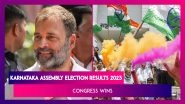 Karnataka Assembly Election Results 2023: Congress Wins, BJP Concedes Defeat; Rahul Gandhi Says, &lsquo;Shops Of Love Have Opened&rsquo;