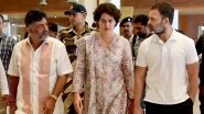 Karnataka CM Swearing-In Ceremony: Rahul Gandhi, Priyanka Gandhi Arrive in Bengaluru To Attend Oath Taking Ceremony (See Pics)
