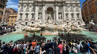 Climate Activists Blacken Trevi Fountain over Italy Floods