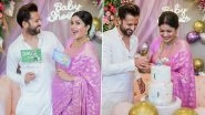 Ishita Dutta&rsquo;s Baby Shower Photoshoot With Husband Vatsal Sheth Has the Mom-to-Be Smiling in a Stunning Pink Saree (View Pics)