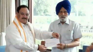 Charanjit Singh Atwal, Former Punjab Assembly Speaker, Joins BJP in Presence Party President JP Nadda (Watch Video)