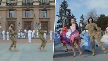 'Naatu Naatu' Fever at Mykolaiv As Soldiers Dance to The Oscar-Winning RRR Song! (Watch Video)