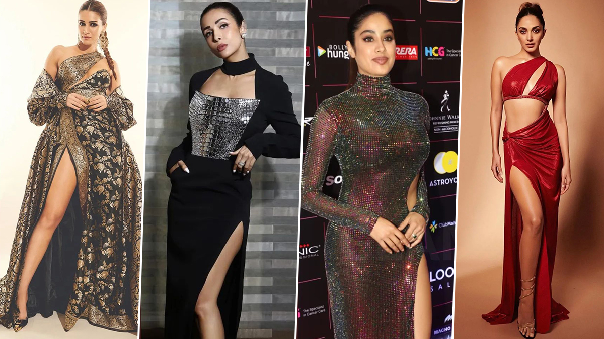 Xxx Khriti Sanon - Kriti Sanon, Janhvi Kapoor & Others Flaunting Their Toned Legs in  Thigh-High Slit Dresses! | ðŸ‘— LatestLY