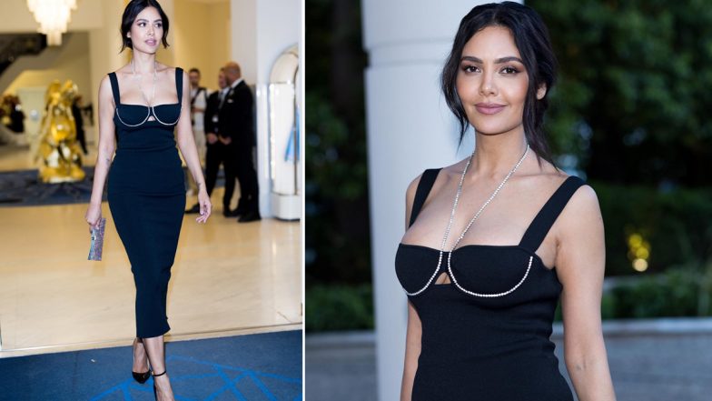 Esha Gupta at Cannes 2023! Actress Slays in Black Bodycon Dress With Plunging Neckline for the Gala Event (View Pics)