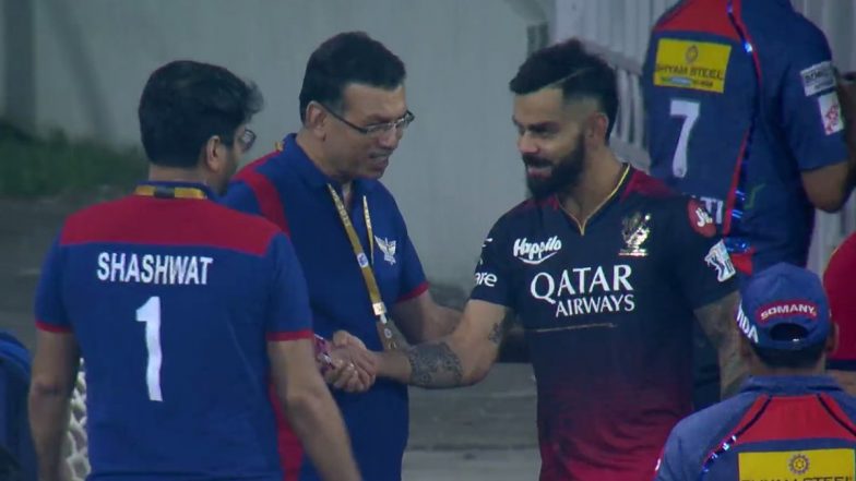 Virat Kohli Engages in Candid Chat With Lucknow Super Giants Owner Sanjiv Goenka Following LSG vs RCB IPL 2023 Clash (See Pic)