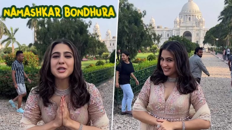 Zara Hatke Zara Bachke: Sara Ali Khan Speaks Bengali During Her Kolkata Visit! (Watch Video)