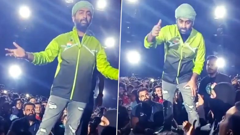 Arijit Singh Gets Furious at a Female Fan Who Pulls His Hand During Live Aurangabad Concert (Watch Video)