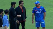 IPL 2023: Rohit Sharma Catches Up With Anil Kapoor and Aditya Roy Kapur Before MI vs GT Match (View Pics)