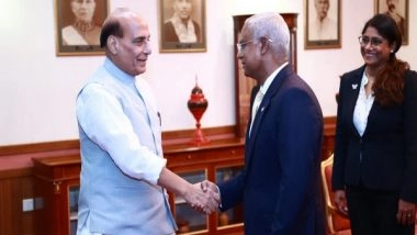 World News | Rajnath Singh, Maldives President Discuss Issues to Further Strengthen Ties