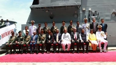 World News | Rajnath Singh Hands over Fast Patrol Vessel, Landing Craft Assault Ship to Maldives