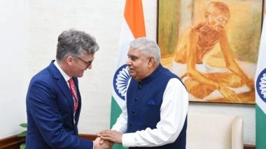 World News | British High Commissioner to India Calls on Vice President Dhankar to Discuss Preparation for King's Coronation
