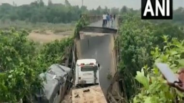 India News | Bridge over Bahuda River Collapses in Andhra's Srikakulam