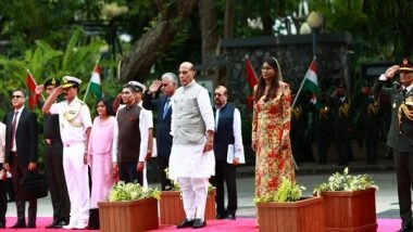 World News | Rajnath Singh Visits Maldives; Holds Talks on Defence Cooperation with Maldivian Counterpart
