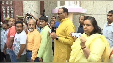 India News | UP Urban Body Elections: Deputy CM Brajesh Pathak Casts His Vote in Lucknow