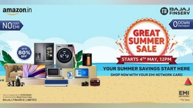 Business News | Amazon Great Summer Sale - Exclusive No Cost EMI Offers on Bajaj Finserv EMI Network Card