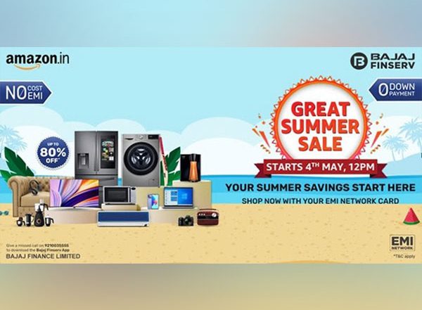 Business News | Amazon Great Summer Sale - Exclusive No Cost EMI Offers on Bajaj Finserv EMI Network Card