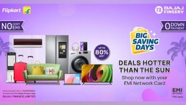 Business News | Flipkart Big Savings Days - Get Exciting Offers with No Cost EMI Offers on Bajaj Finserv EMI Network Card