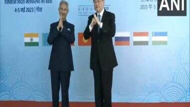 World News | SCO Meeting in Goa: Jaishankar's 'Namaste' Reciprocates with Qin Gang's 'fist and Palm' Salute