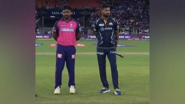 Sports News | IPL 2023: Rajasthan Royals Win Toss, Opt to Bat Against Gujarat Titans