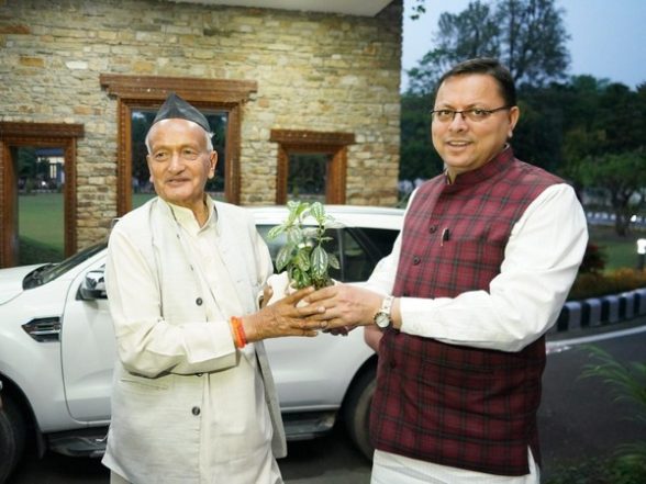 India News | Former Maharashtra Guv Bhagat Singh Koshiyari Calls on Uttarakhand CM Dhami - Vimarsana News