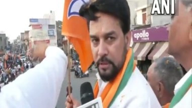 India News | AAP's Dull Roadshow in Jalandhar is Proof That They Didn't Do Any Work: Anurag Thakur in Punjab