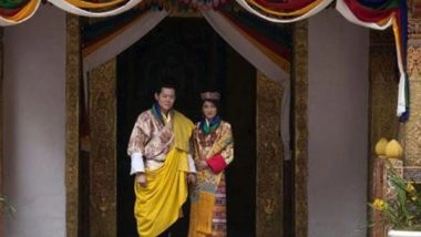 World News | Bhutanese Royals Visit Buckingham Palace in Traditional Outfits