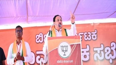 India News | Karnataka Polls: JP Nadda Urges People to Bless BJP by Re-electing Double Engine Govt