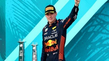 Sports News | Formula 1: Max Verstappen Overhauls Red Bull Team-mate Sergio Perez to Win Miami GP