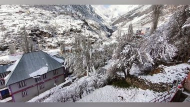 India News | Himachal Pradesh: Lahaul-Spiti District Receives Fresh Snowfall