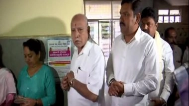 India News | Karnataka Assembly Polls: Former CM Yediyurappa Visits Temple Before Casting Vote in Shivamogga