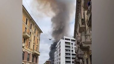 World News | Vehicles Engulfed in Flames After Explosion in Italy's Milan