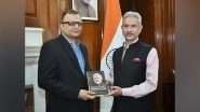 World News | EAM Jaishankar Receives Shashi Shekhar's Book 'Collective Spirit, Concrete Action' Based on PM Modi's 'Mann Ki Baat'