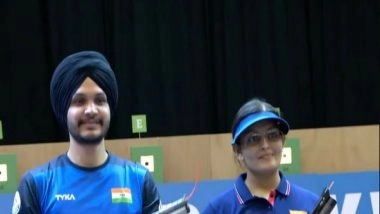 Sports News | ISSF World Cup Baku: India's Divya Subbaraju Thadigol, Sarabjot Singh Strike Gold Medal in 10m Air Pistol Mixed Team