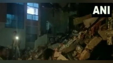 India News | Three Storeyed Building Collapses in Gujarat's Ahmedabad