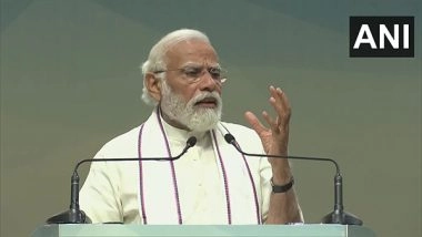 India News | PM Modi Lays Foundation Stone, Dedicates to Nation Projects Worth Around Rs 4,400 Crores in Gujarat